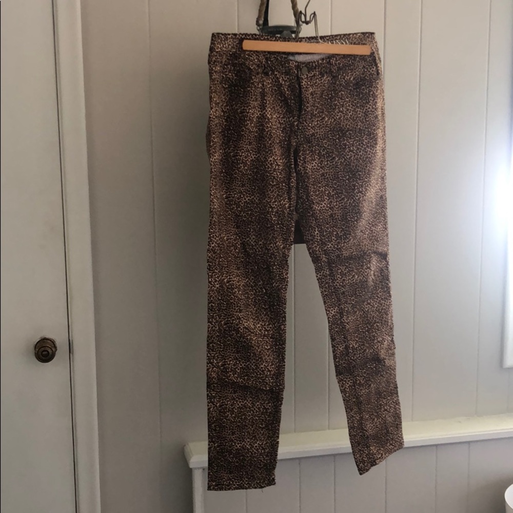 New York & Co. curvy shinny cheetah pants